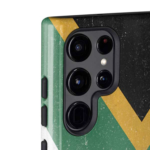 South Africa Flag Distressed Galaxy S22 Ultra Pro Case